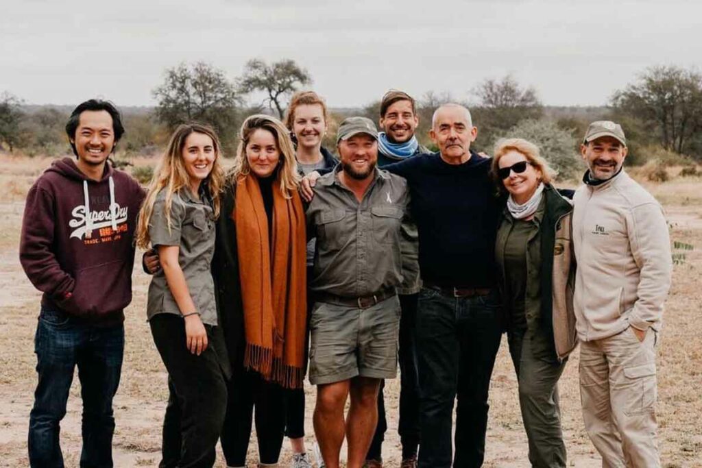 Group of Guests at nThambo Tree Camp